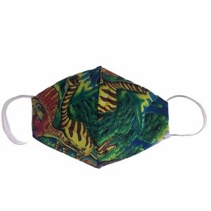 Dinosaur Face Mask Covering Child